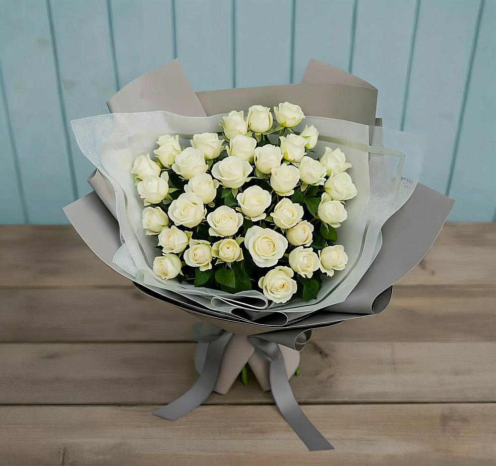 Букет Белоснежная нежность в Ленино