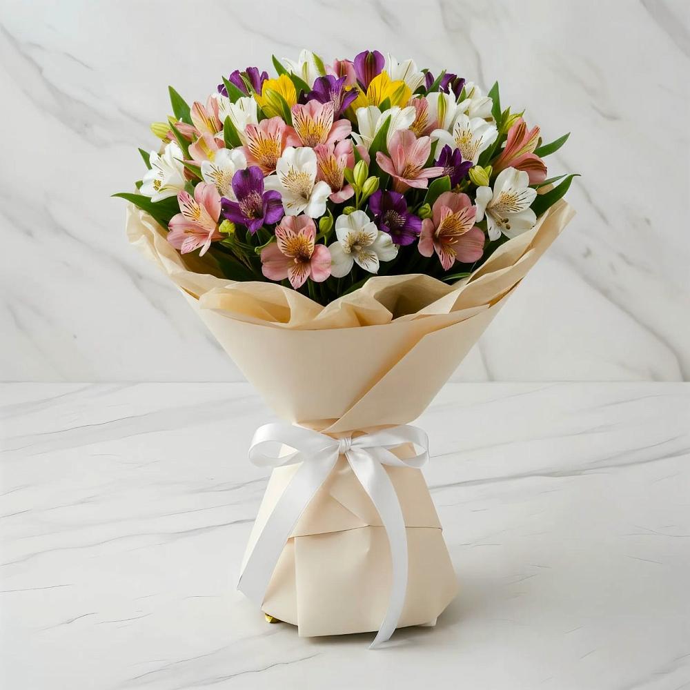 Букет цветов из: Альстромерии в Ленино