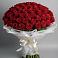 Букет 101 Красная роза Блэк Мэджик в Ленино