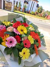 Букет цветов из:  Герберы #REPLACE_PRED# Ленино