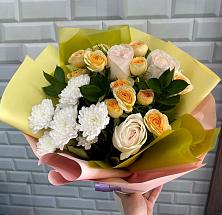 Букет цветов из:  Розы и Хризантемы #REPLACE_PRED# Ленино