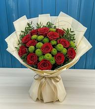 Букет цветов из:  Розы и Хризантемы в Ленино