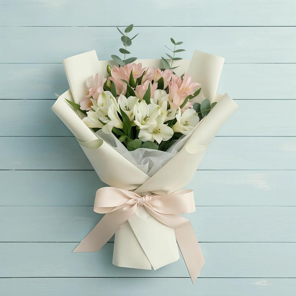 Букет цветов из: Альстромерии в Ленино