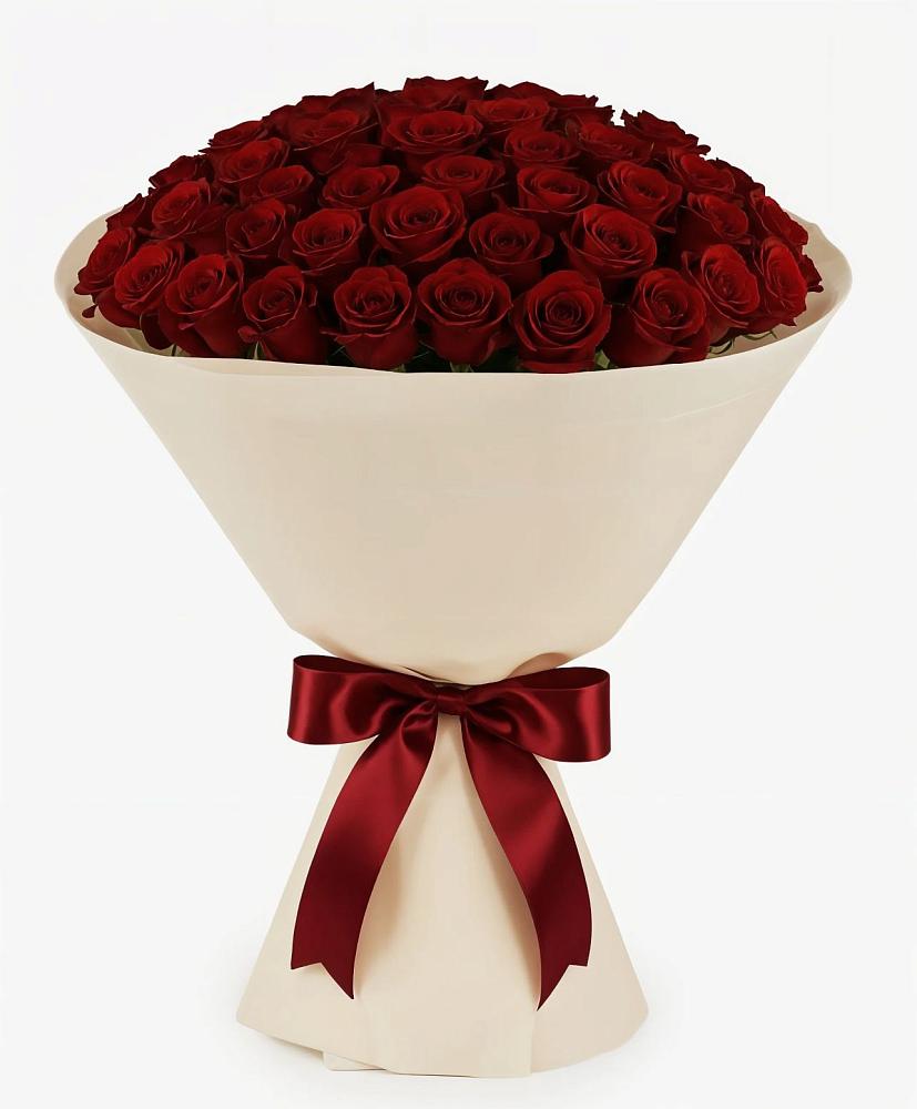 Букет 101 Бордовая роза Блэк Бакарра в Ленино