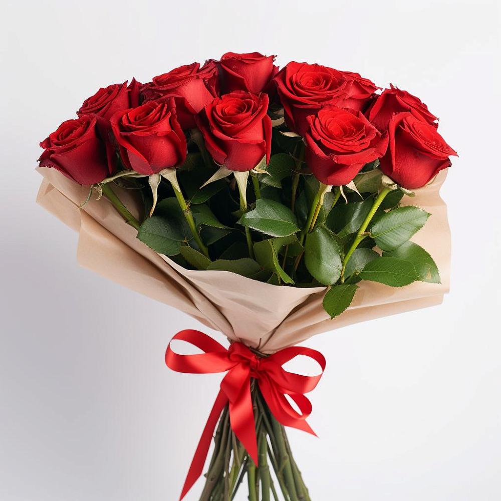 Букет 11 Красных роз Эдлесс Лав в Ленино