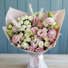 Букет цветов из:  Альстромерии и Розы в Ленино