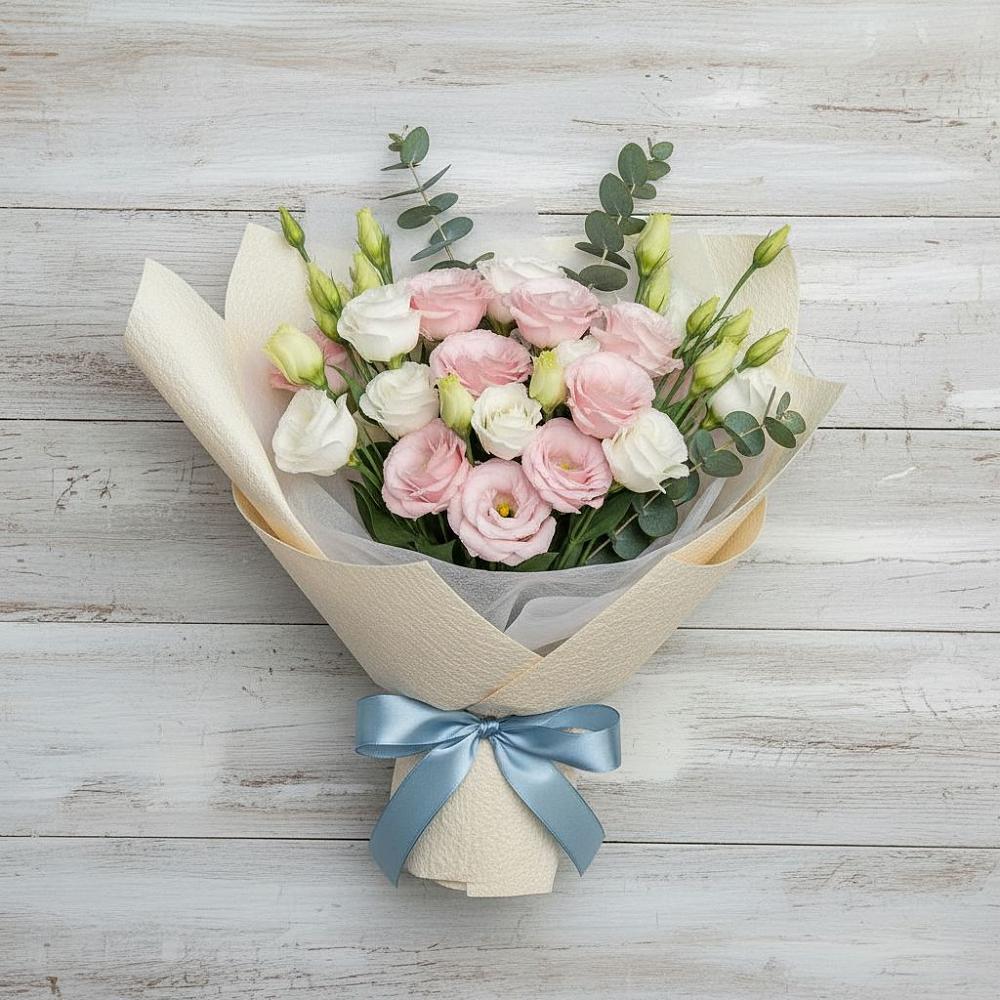 Букет цветов из: Лизиантусы в Ленино